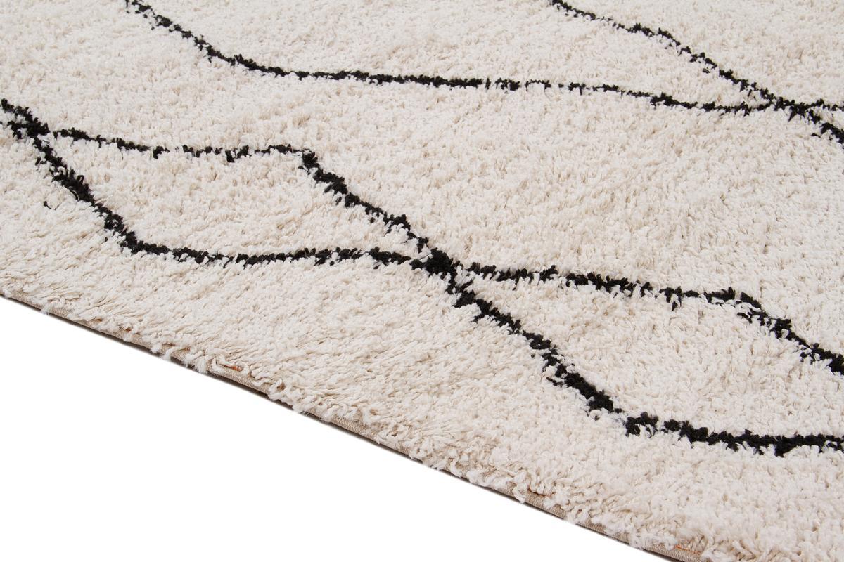 Tapis style berb�re motif noir 160 x 230 cm TRIBU