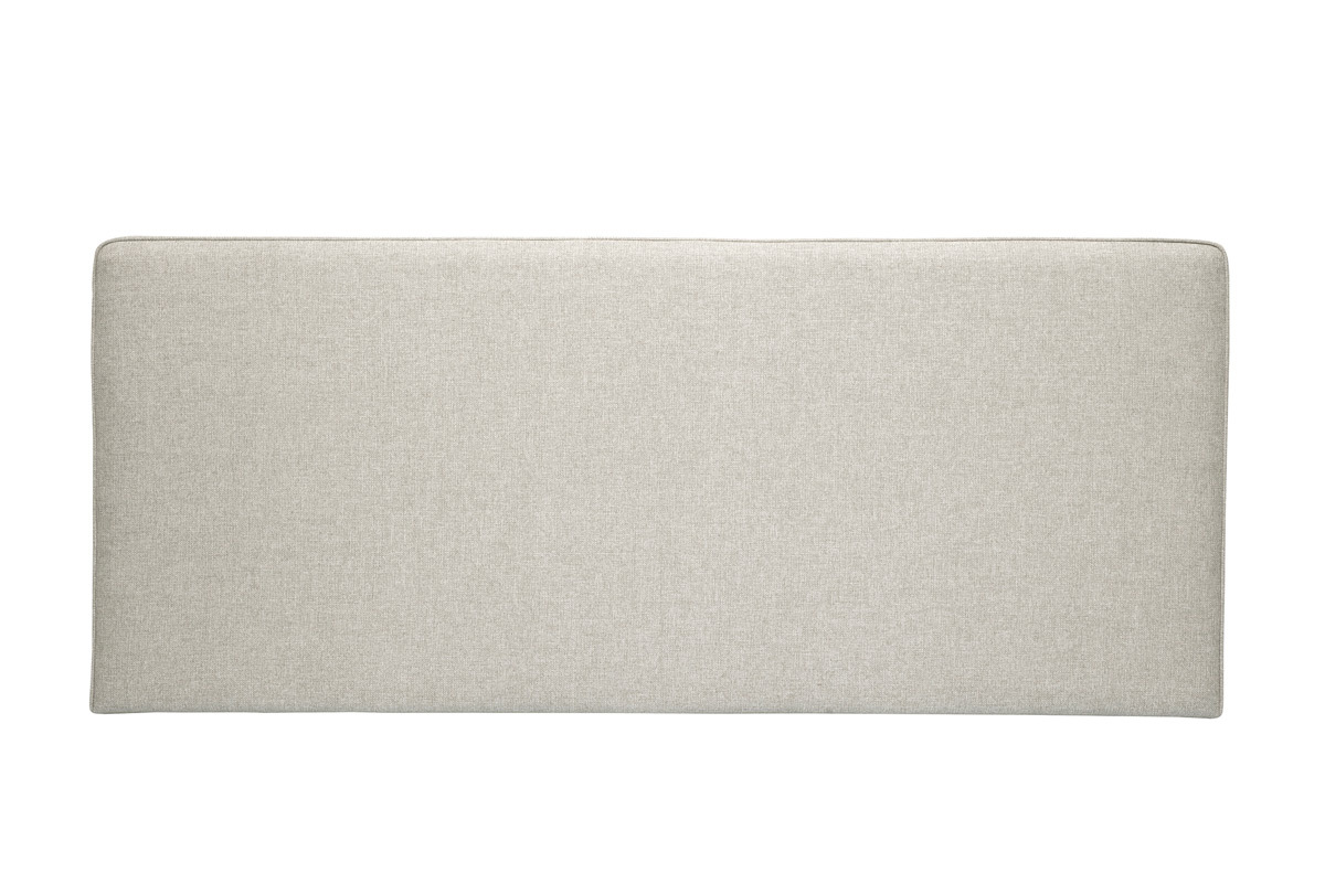 T�te de lit � suspendre en tissu beige L180 cm LILY