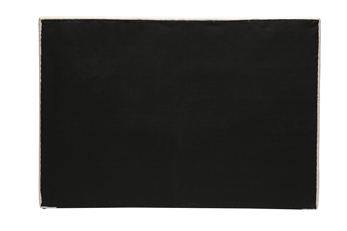 T�te de lit capitonn�e en tissu naturel L160 cm ENGUERRAND