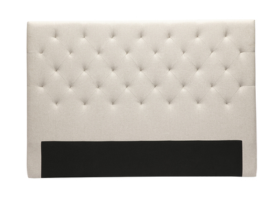 T&ecirc;te de lit capitonn&eacute;e en tissu naturel L160 cm ENGUERRAND