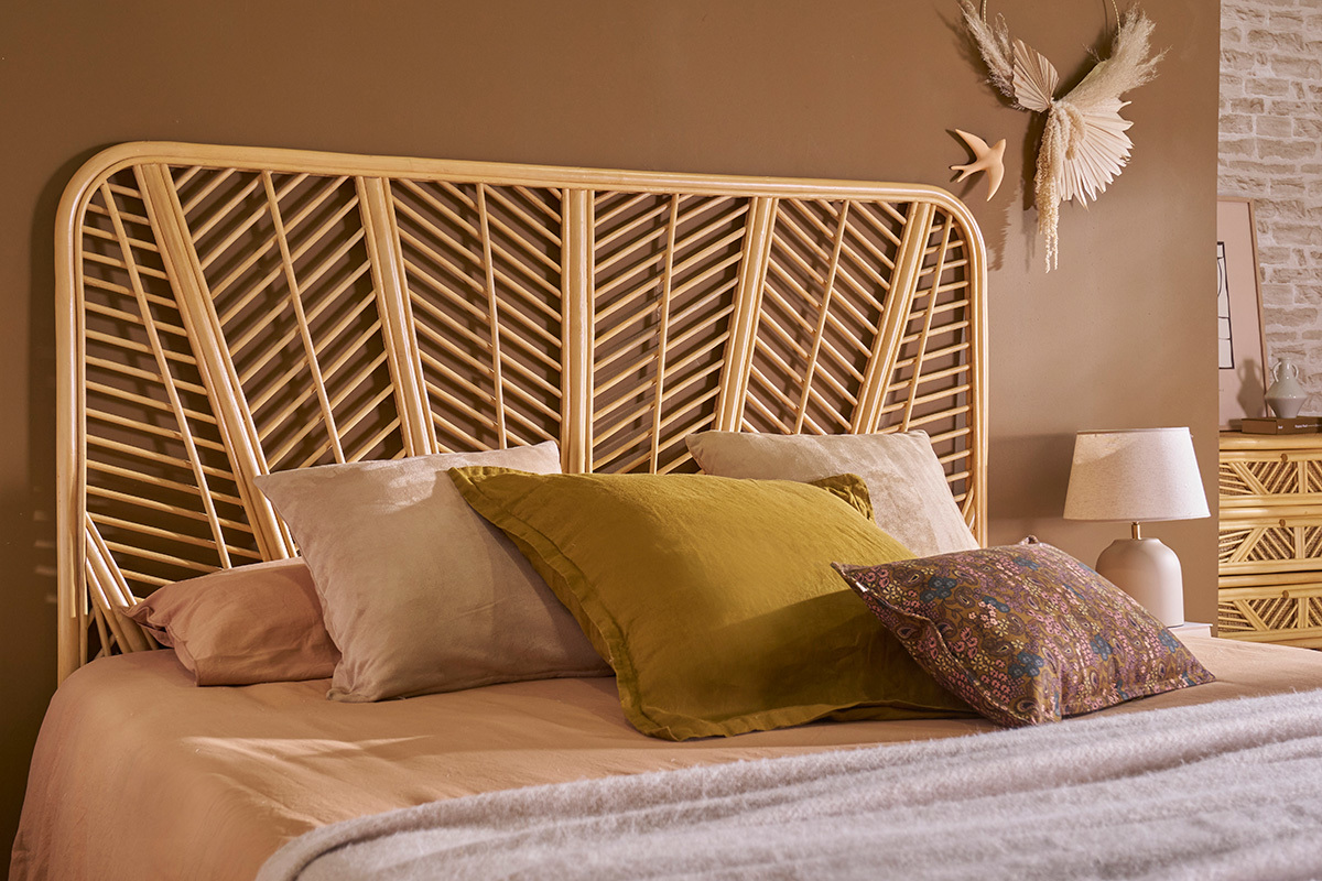 T�te de lit en rotin L162 cm GALON