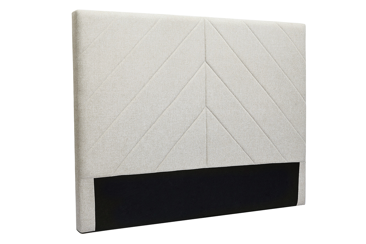 T�te de lit en tissu beige L160 cm AVAH