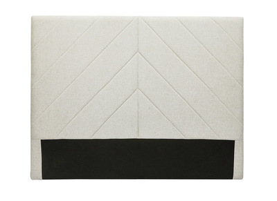 T&ecirc;te de lit en tissu beige L160 cm AVAH