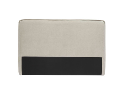 T&ecirc;te de lit en tissu effet velours beige naturel L175 cm MARCIA