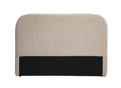 T&ecirc;te de lit en tissu effet velours textur&eacute; beige L169 cm ALANIS