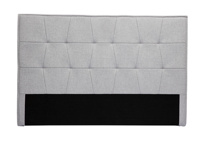 T&ecirc;te de lit en tissu gris L170 cm SUKA