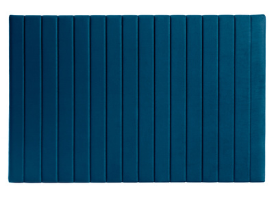 T&ecirc;te de lit en tissu velours bleu L170 cm NEHA