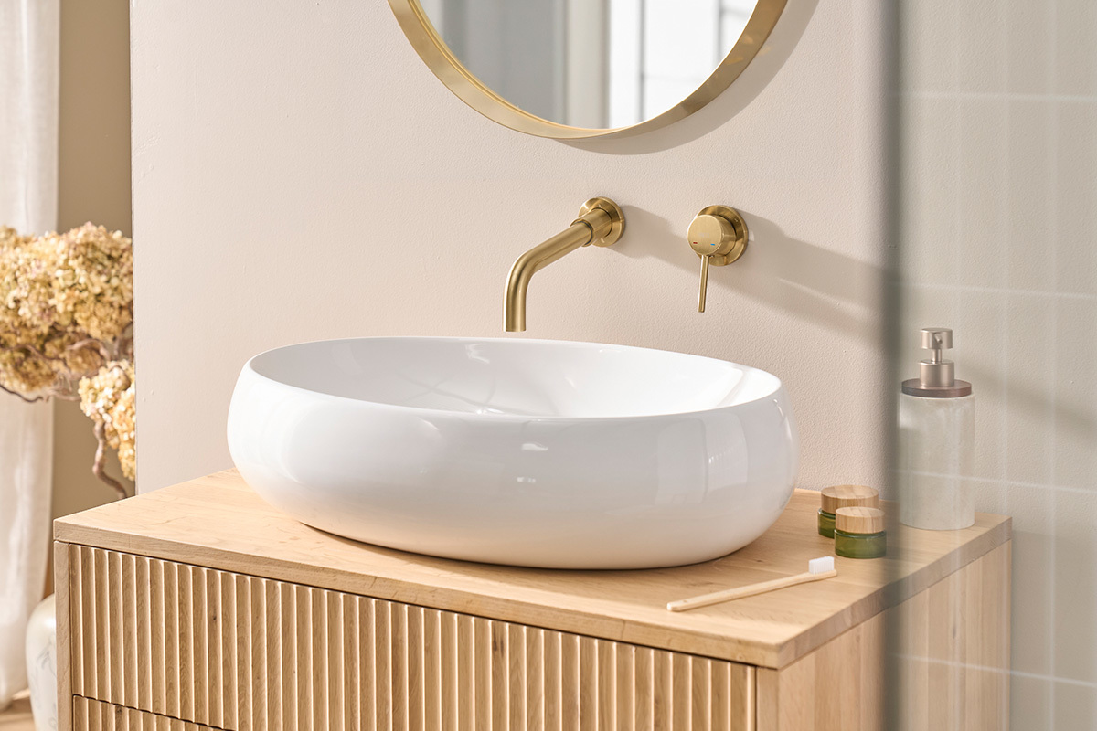 Vasque ovale en c�ramique blanche L60.5 cm GALEA