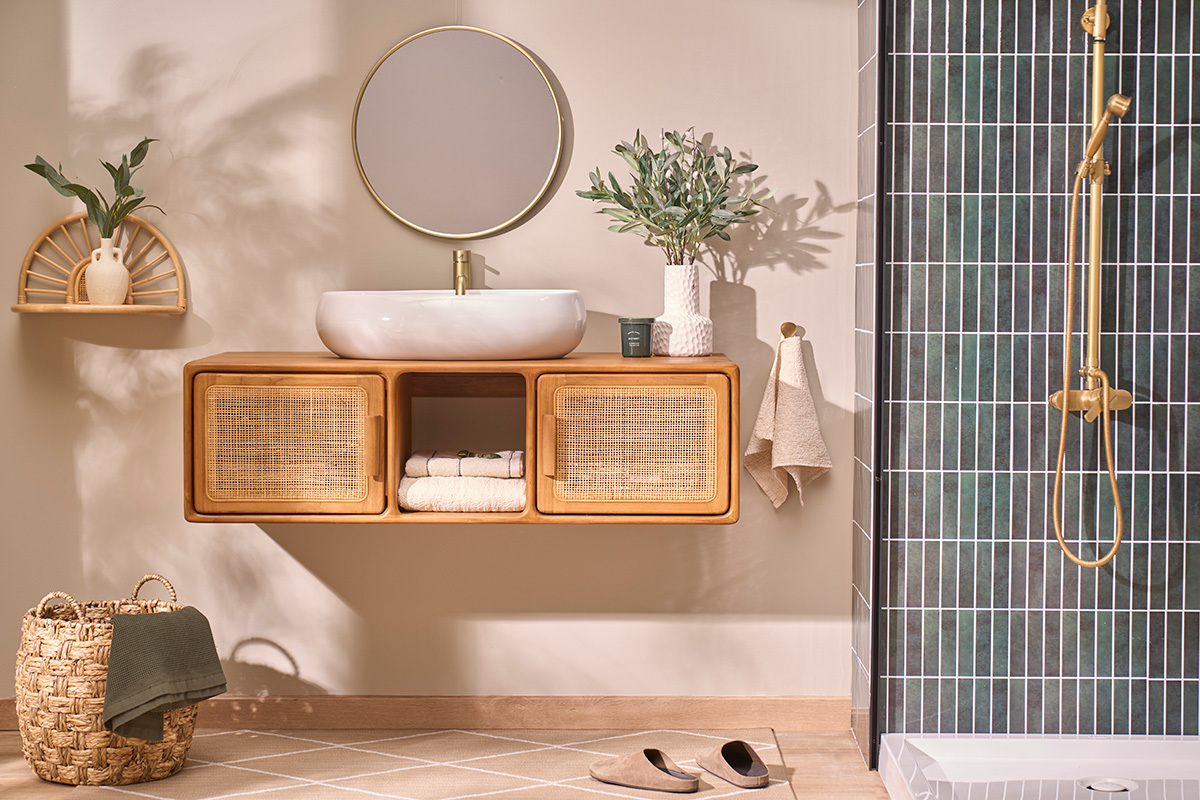 Vasque ovale en c�ramique blanche L60.5 cm GALEA